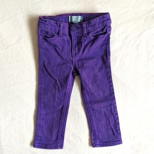 babyGap purple skinny fit denim jeans w adjustable waist 18-24 months baby girl